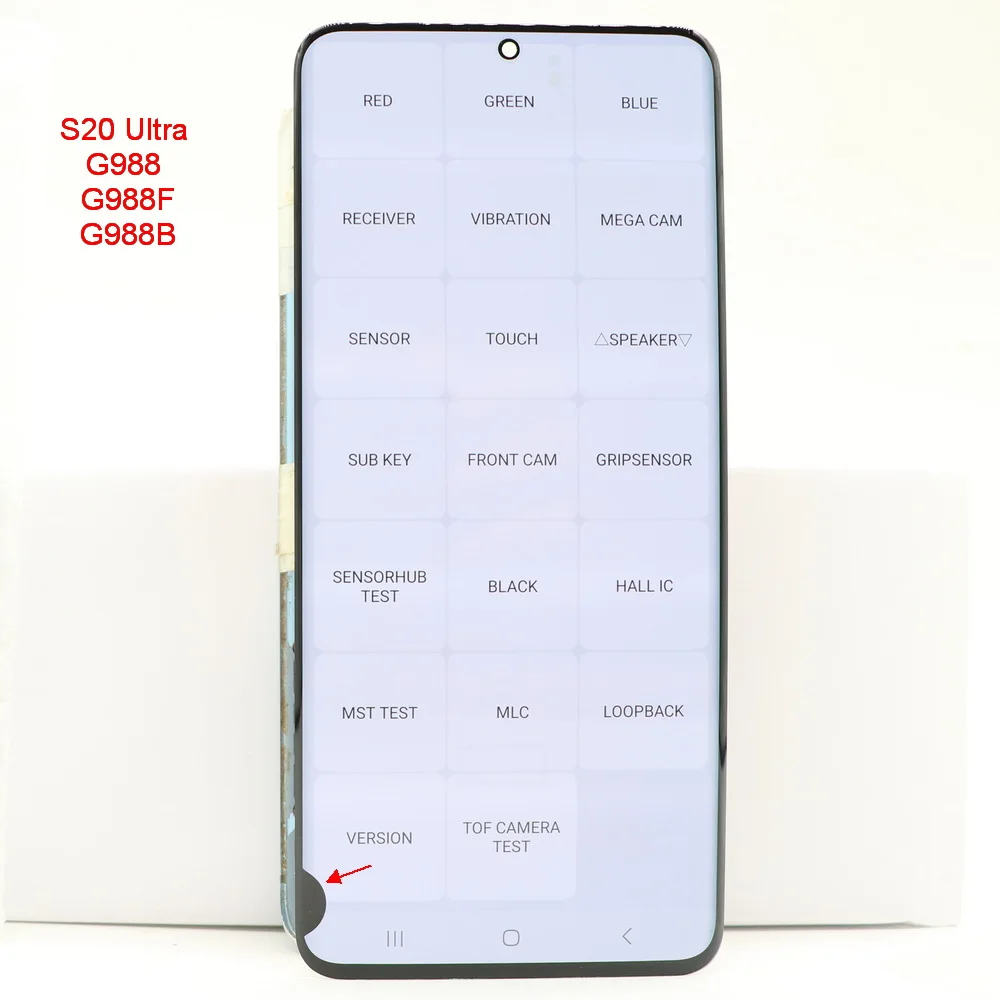 With defects Super AMOLED  For Samsung Galaxy S20 Ultra G988 G988F G988B Display Touch Screen Digitizer Replacement 100% testing