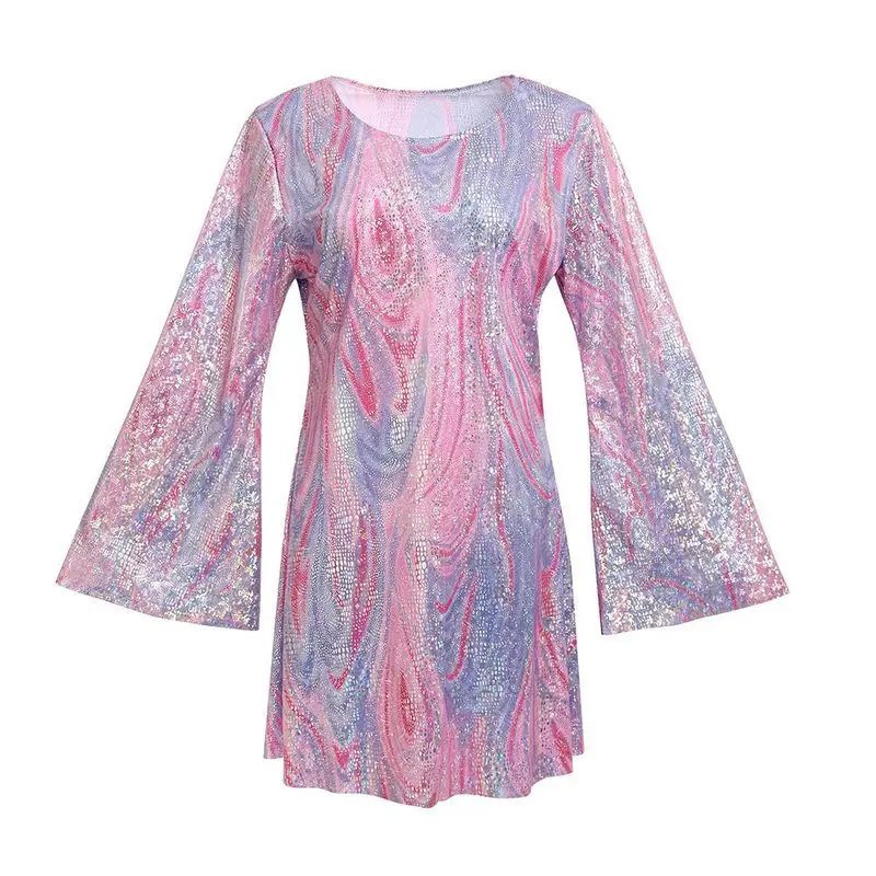 

Хэллоуин Золотая фольга с блестками комбинезон Dr женский костюм для дискотеки трансграничный хиппи Sle яркое сверкающее платье