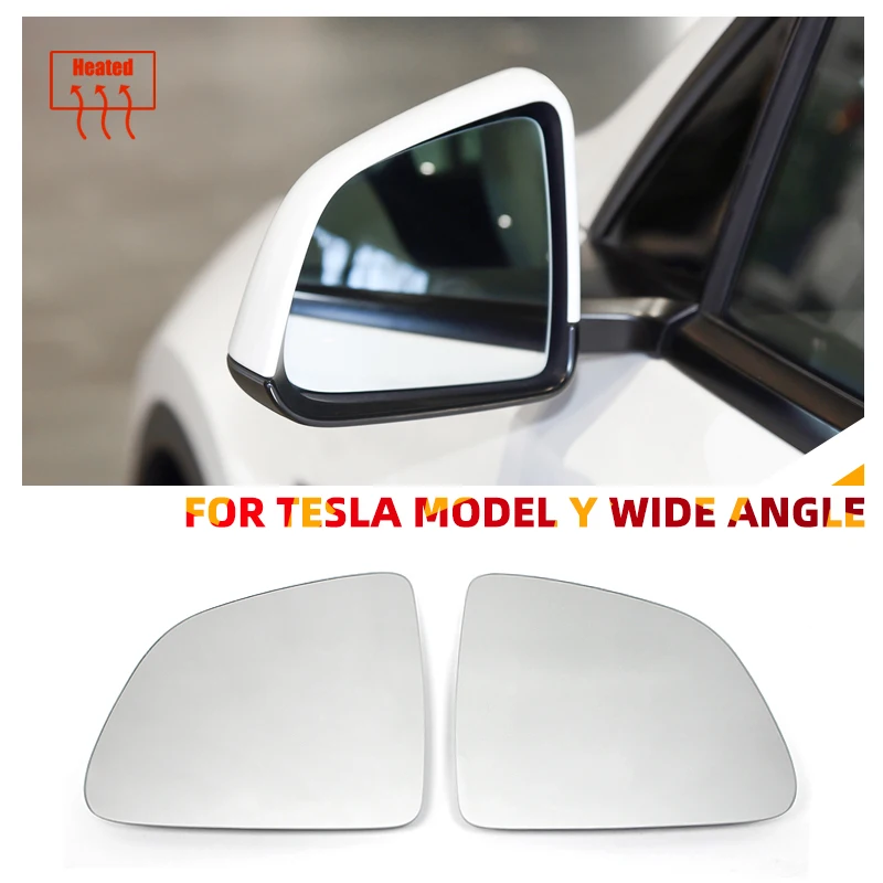 Real 1000R 1 paio di lenti in vetro per specchietto retrovisore laterale per Tesla Model Y 2019 2020 2021 Wide View antiriflesso ModelY Wing