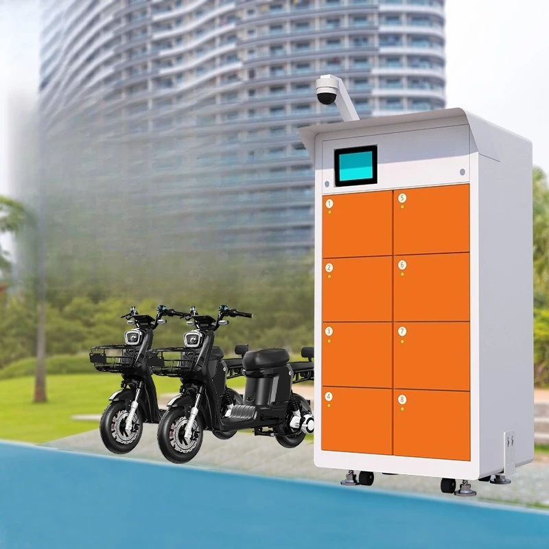 Scan the QR code to swap batteries, outdoor waterproof touchscreen operation battery replacement charging cabinet fast charging
