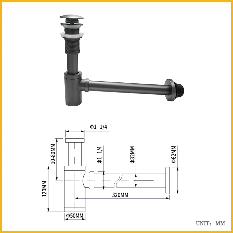 Imagem -03 - Kit de Latão Bucha de Esgoto para Banheiro Lavatório de Águas Residuais Armadilha de Resíduos Dreno Pop-up Desodorização