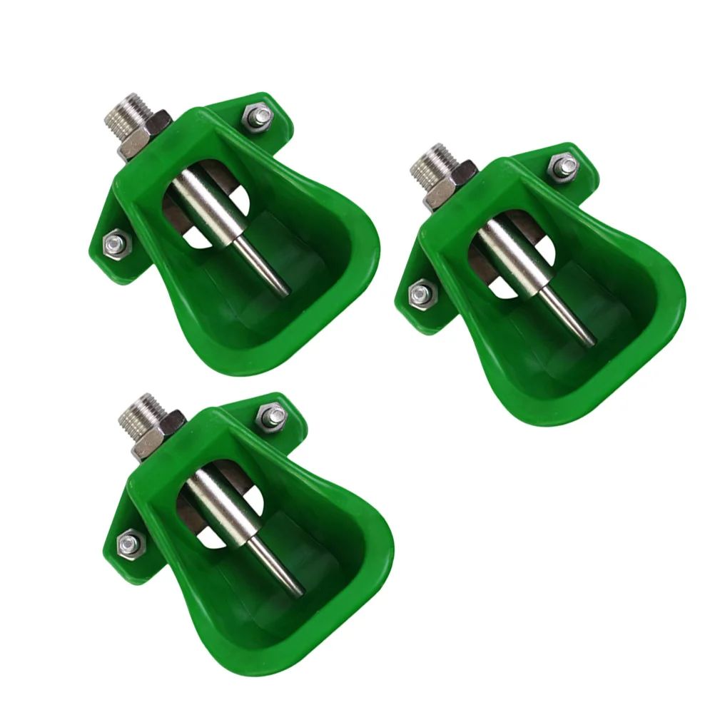 

3pcs Stainless Steel Water Dispenser for Goat Sheep Pig Durable Farm Use Bowl Feeder Trough Water Stable Level Pet