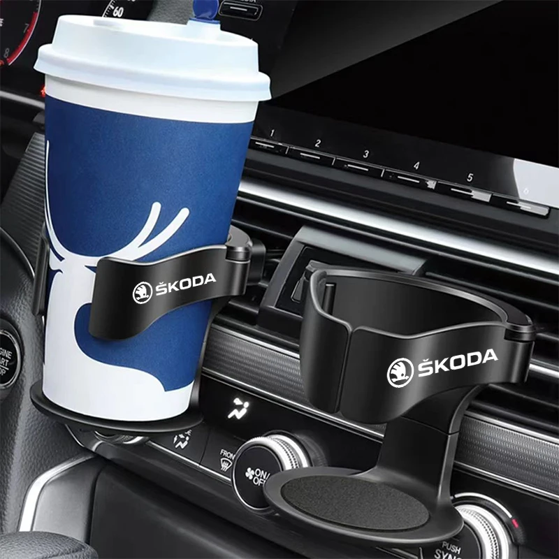 Car Air Vent Drink Cup Holder Beverage Ashtray Bottle Stand For Skoda Superb Rapid Octavia Kodiaq Fabia Derivative Karoq Kamiq