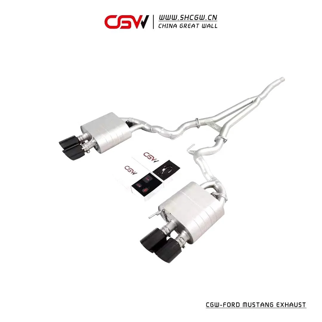 owling Sound Performance Exhaust Muffler With Black Quad Tips for  2.3T GT500 Style - view 2