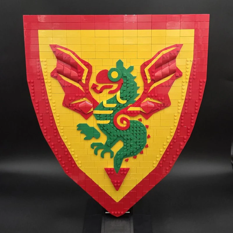 

1530PCS MOC Medieval Castle Dragon Knights Shield Model Custom Building Blocks Architecture DIY Assembly Display Gift Blocks Set