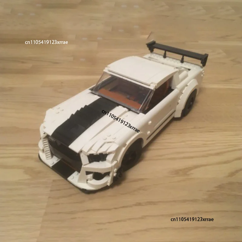 NEW MOC Mustang Shelby GT500 Sport Coupe Roadster Building Blocks Champions Vehicle Speed Assembly Bricks Kids Toy Birthday Gift