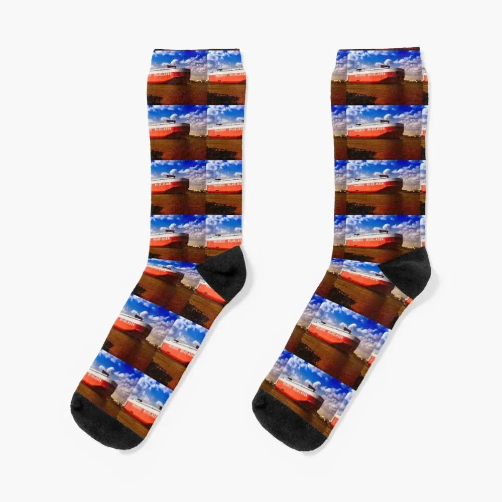 

Wallenius Wilhelmsen RoRo Container Ship Socks Running floor sheer Ladies Socks Men's