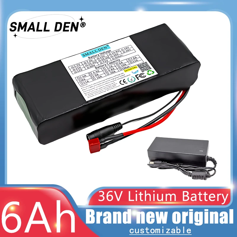 

36v 6ah 18650 lithium-ion battery pack 10S2P 500W built-in 15A BMS, suitable for various transportation vehicles, customizable