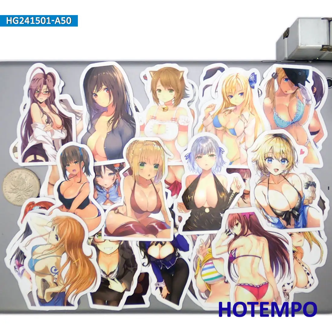 20/30/50Pieces Kawaii Swimsuit Beauty Anime Sexy Girls Stickers for Phone Suitcase Motorcycle Car Bike Skateboard Laptop Sticker