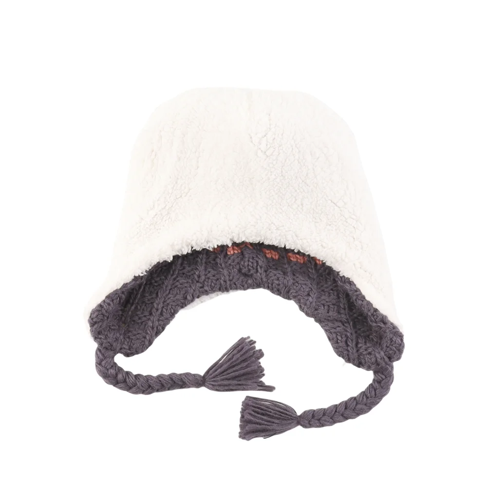 Connectyle Infant Baby Boys Girls Fashion Winter Skull Hat Soft Knitted Earflap Windproof Kids Outdoor Daily Casual Warm Pom Cap