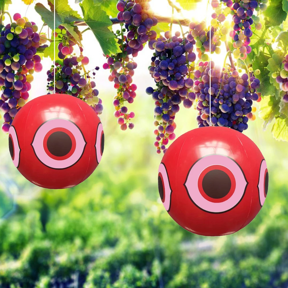 1/2/5PCS Hanging Bird Repellent Ball 40CM PVC Inflatable Scare Eye Balloons Anti-Bird Repellent Pest Control for Outdoor Garden