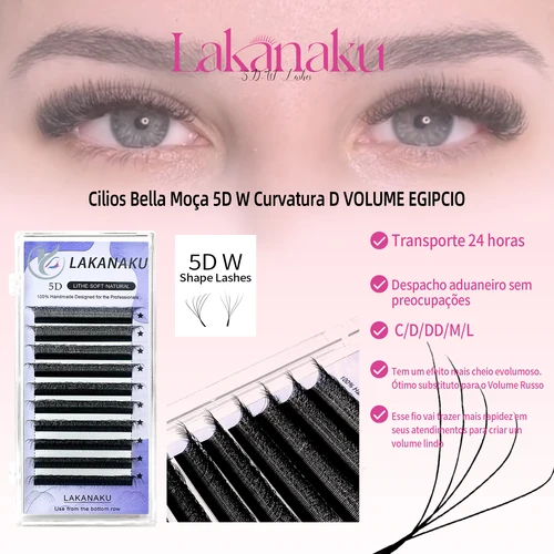Imagen 2 del producto LAKANAKU Fio 5W extensión de pestañas en forma 6 bandejas volumen Egipcio suave Individual prefabricado volumen Fans Cilios pestañas