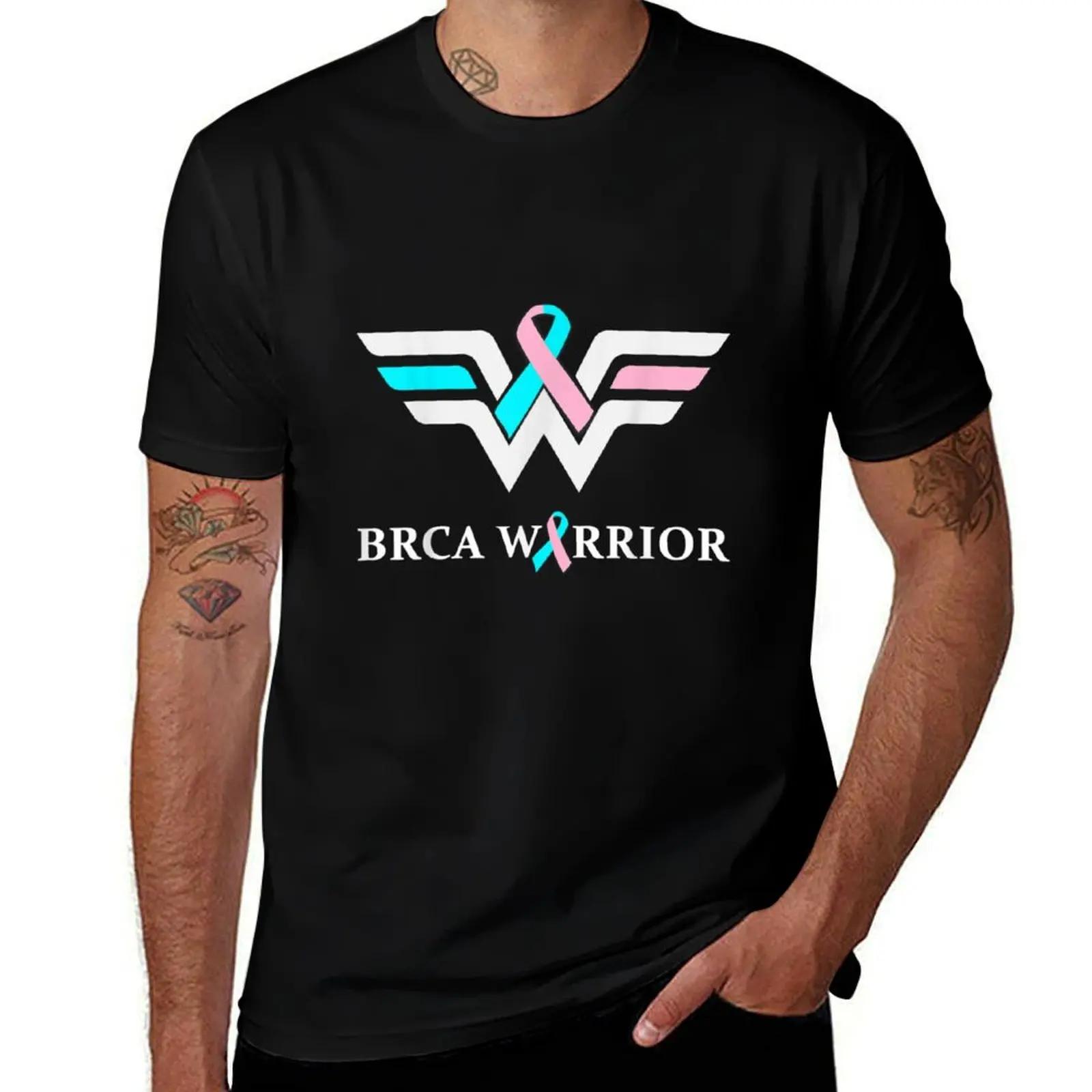 BRCA Warrior, breast cancer Awareness T-Shirt graphics plain tee shirts for men