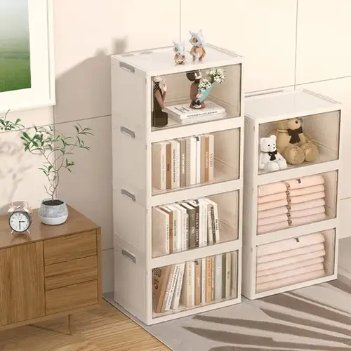Folding Storage Box Plastic Clothes Organizer Toys Books Trunk Car Wardrobe Cabinet Organizer Home Large Foldable Organizing Bin - Image 3