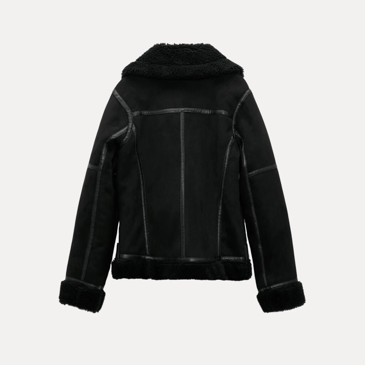 Z المرأة السائق Jaet 2025 جديد Sle طويل Sve معطف جلد الفراء الوقوف طوق سستة إغلاق Faionable السيدات ملابس خارجية