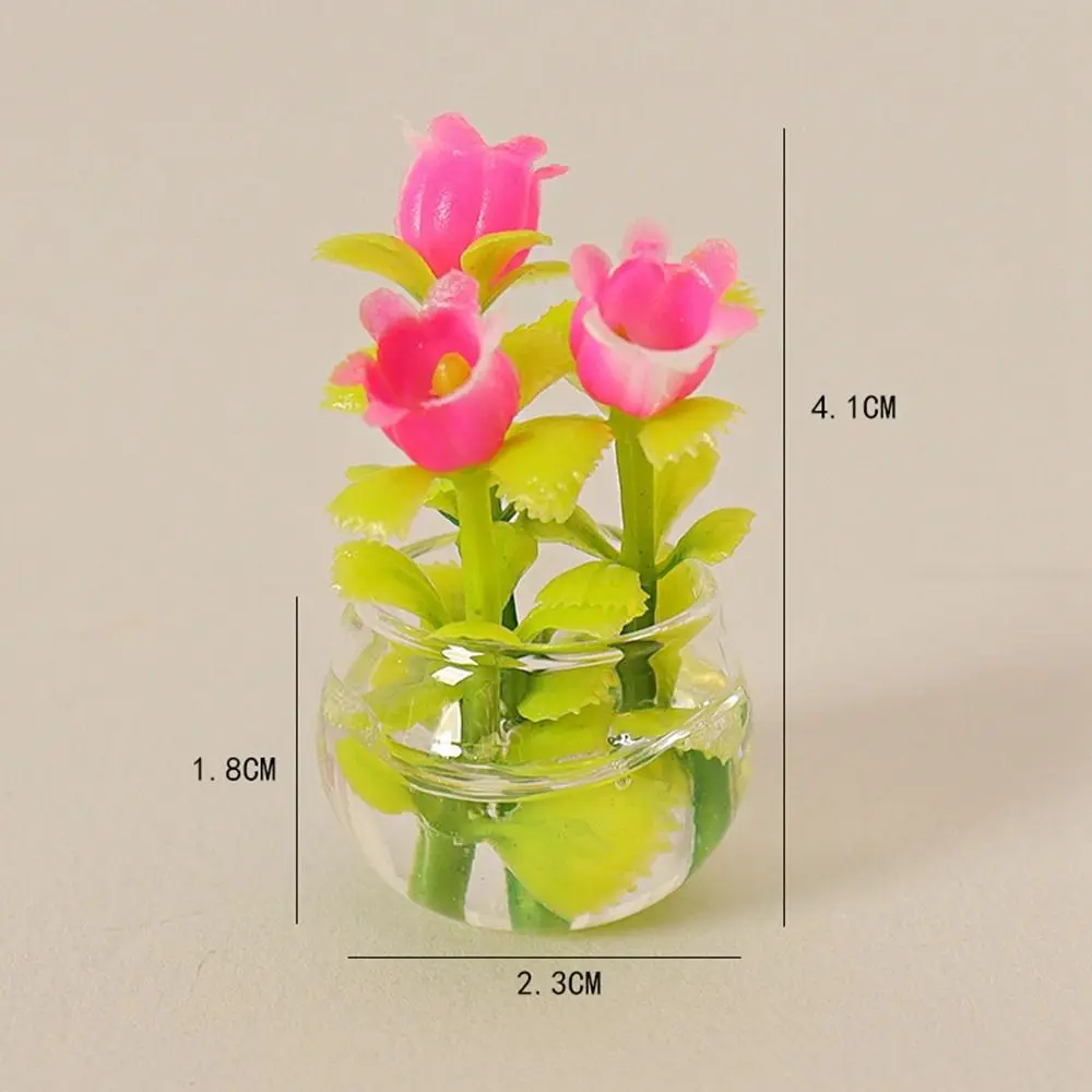 

High Quality 1:12 Dollhouse Miniature 9 Colors Green Luo Plant Finished Flower Miniature Dollhouse Decorations