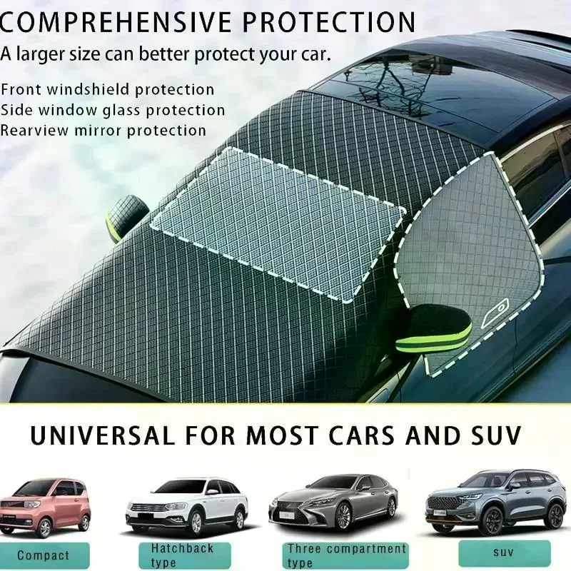 Waterproof Car Windshield Snow Cover Side Mirror Protector Frostproof For Winter Fits Most Cars SUVs Trucks