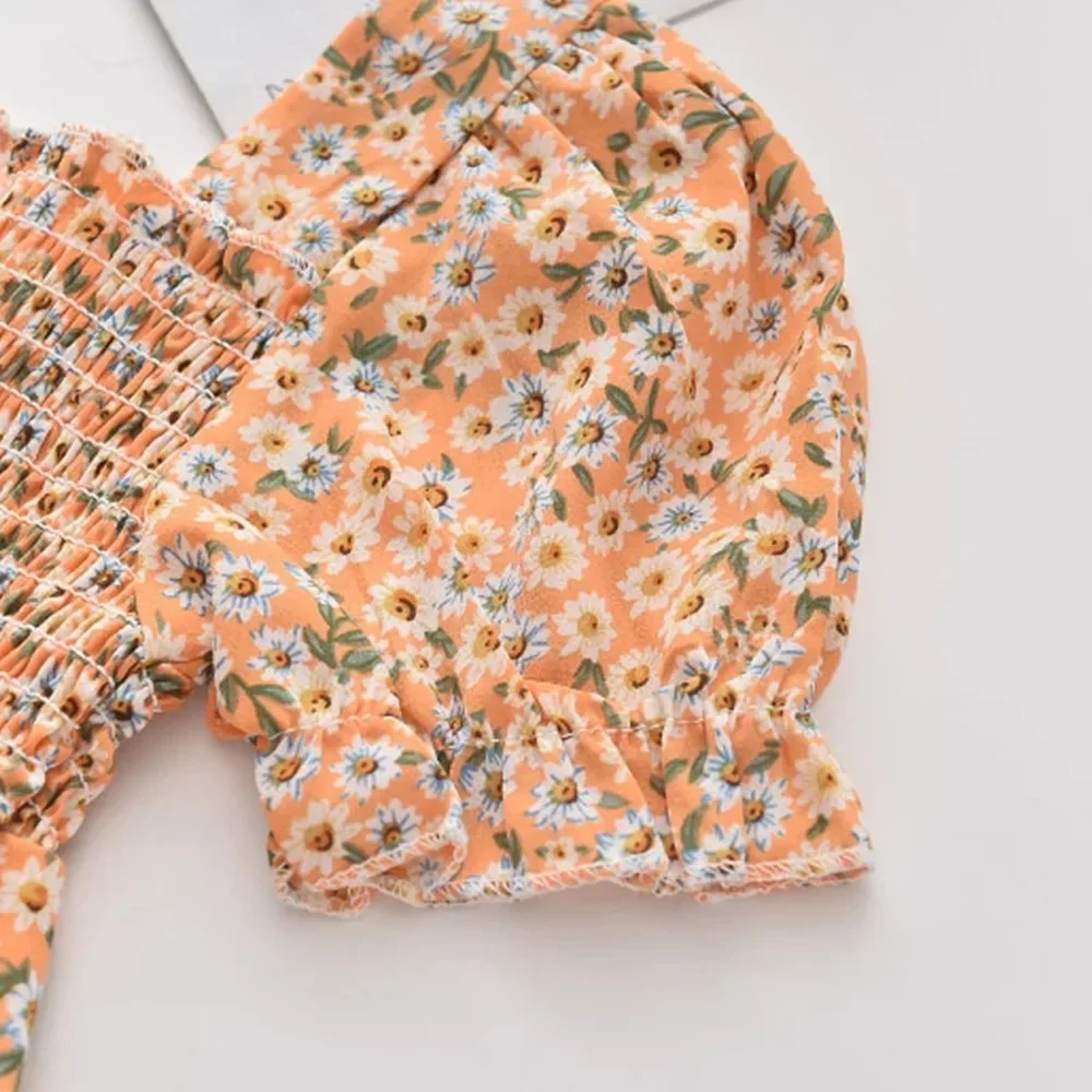 النسخة الكورية صيف جديد بلون فقاعة الأكمام الدانتيل فستان الأميرة الحلو ولطيف فتاة ملابس كاجوال #5