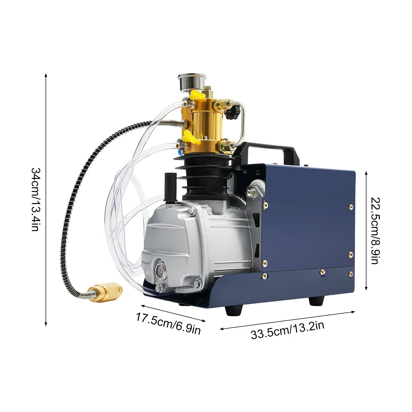 Hochdruck-Luftpumpe, 30 MPa 300 Bar 4500 PSI, Elektrischer Luftkompressor PCP Luftpumpe für Luftgewehr für Paintball Luftgewehr