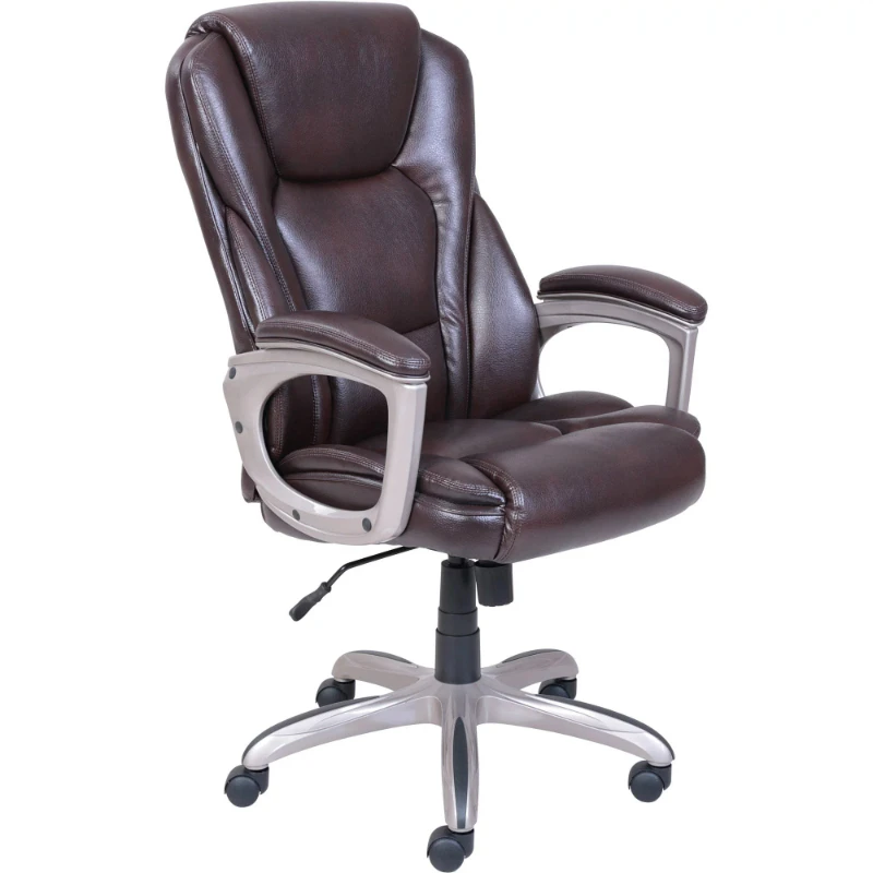 Serta Memory Foam Heavy-Duty Bonded Commercial Leather Office Chair