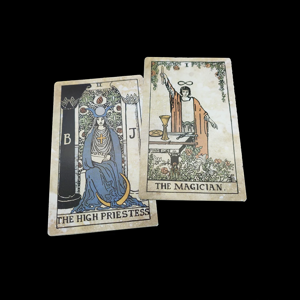 The Vintage Divination Tarot Deck, 78 Antique Style Tarot Cards with Guidebook, Standard Size: 4.75\