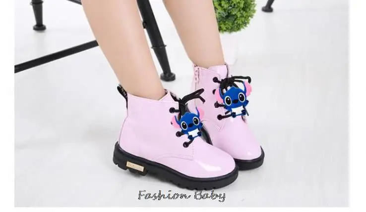 Disney Minnie Mouse Winter Girls Fashion Princess Snow Fur Boots Sequins Kids Plush Warm Non-Slip Shoes For Children