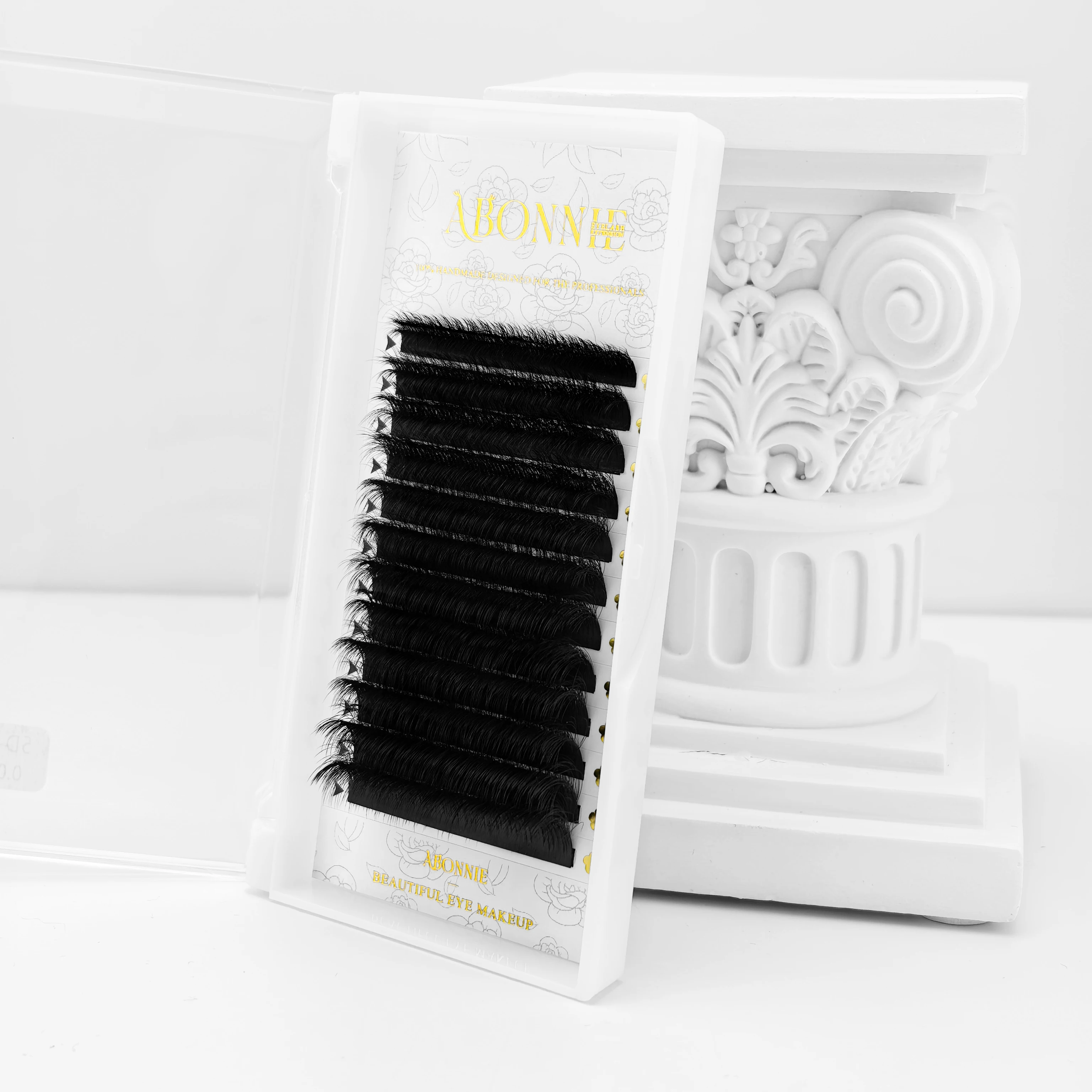 ABONNIE 5D Easy Fan Matte Black Lashes Cashmere Blooming Eyelash Extensions Self-Making Fans Mega Volume Eyelash