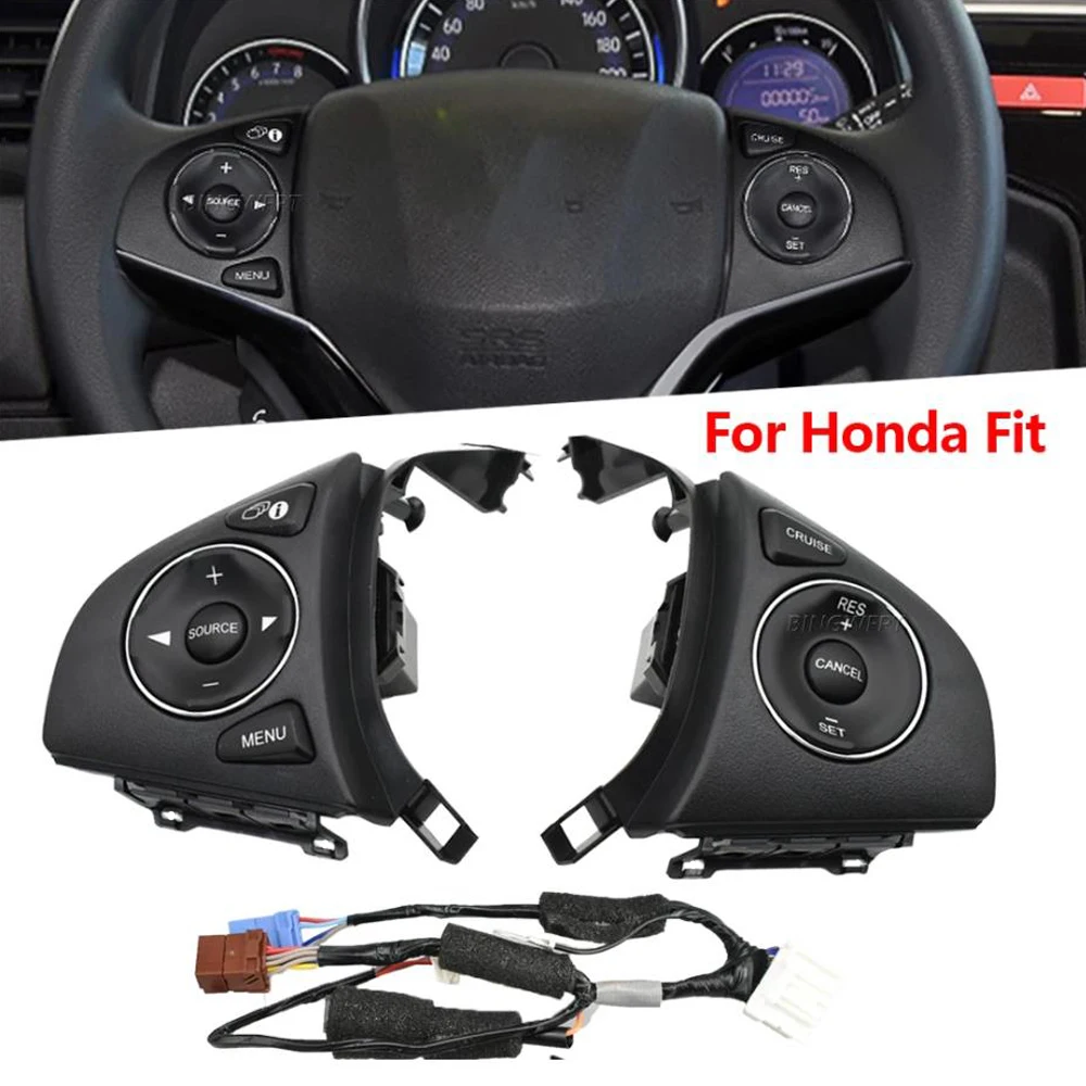 Top Quality Steering Wheel Switches Buttons For Honda Fit 2015 2016 2017 2018 Audio Radio Remote Cruise Control Button