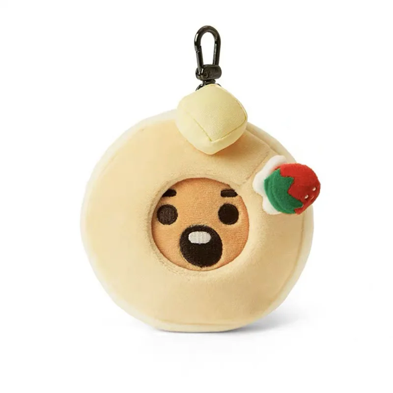 Kawaii BT21 anime cartoon dessert series keychain cute new plush doll backpack ornament Desktop ornaments Festival gifts