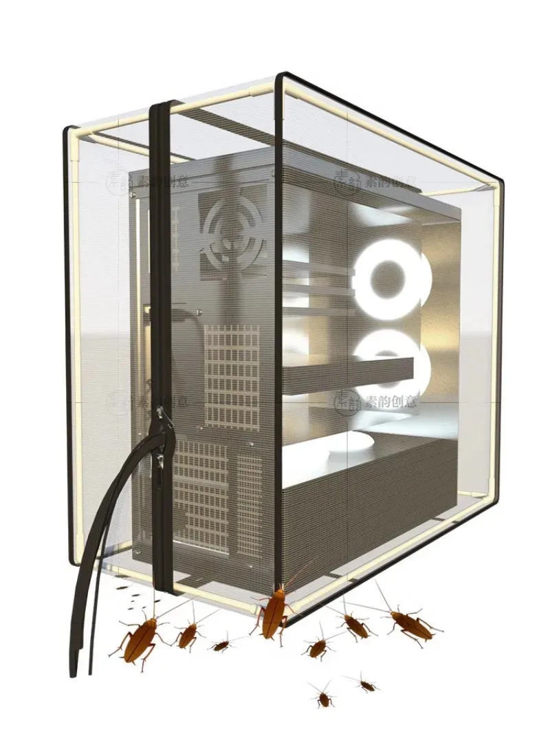 

Защитный чехол от тараканов, кошачьего меха, собачьего меха, дышащий и измельчитель тепла, полная упаковка, пылезащитный чехол для компьютерного хоста