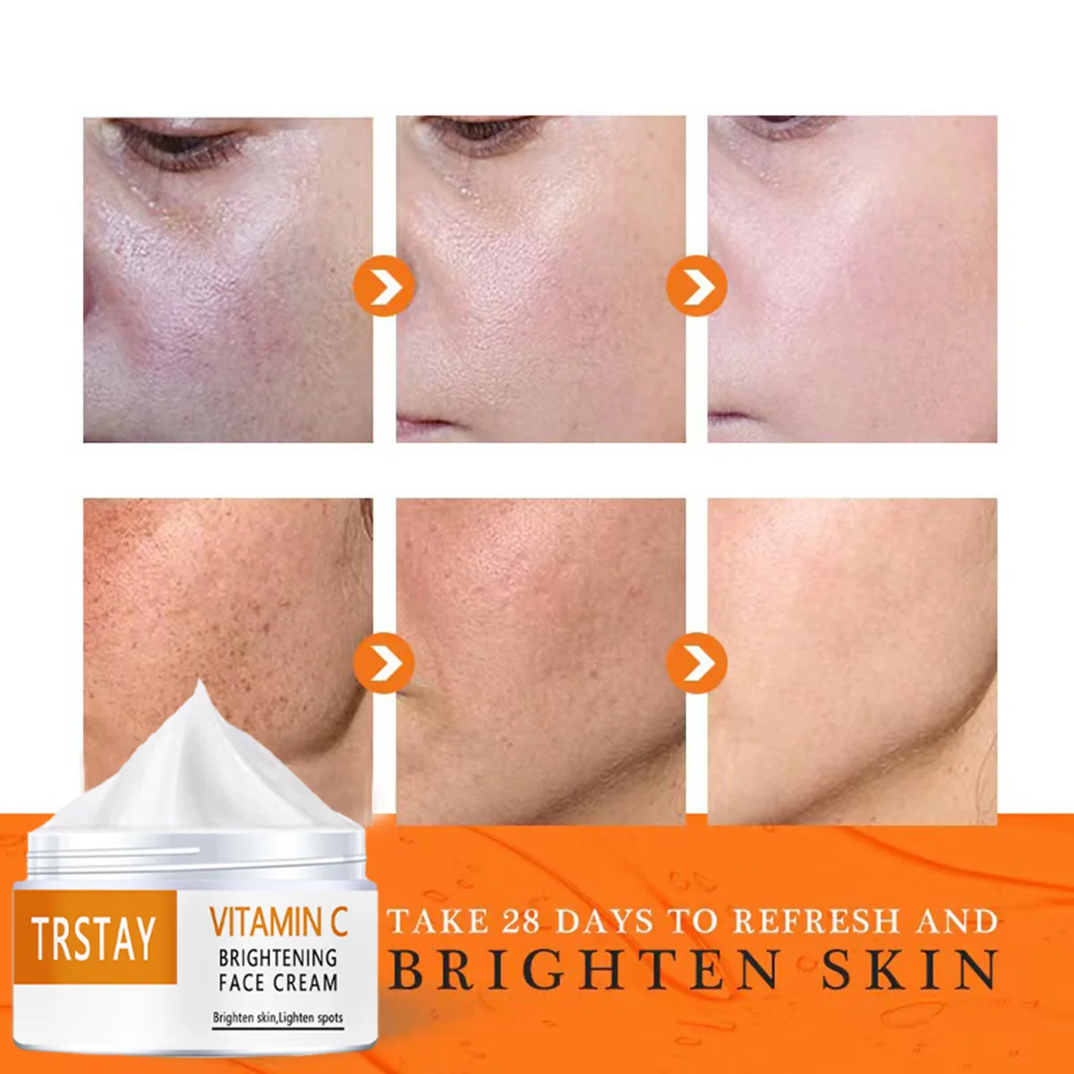 TRSTAY face cream Vitamin C desalinates pigment, black spots, brightens skin, beauty and health care