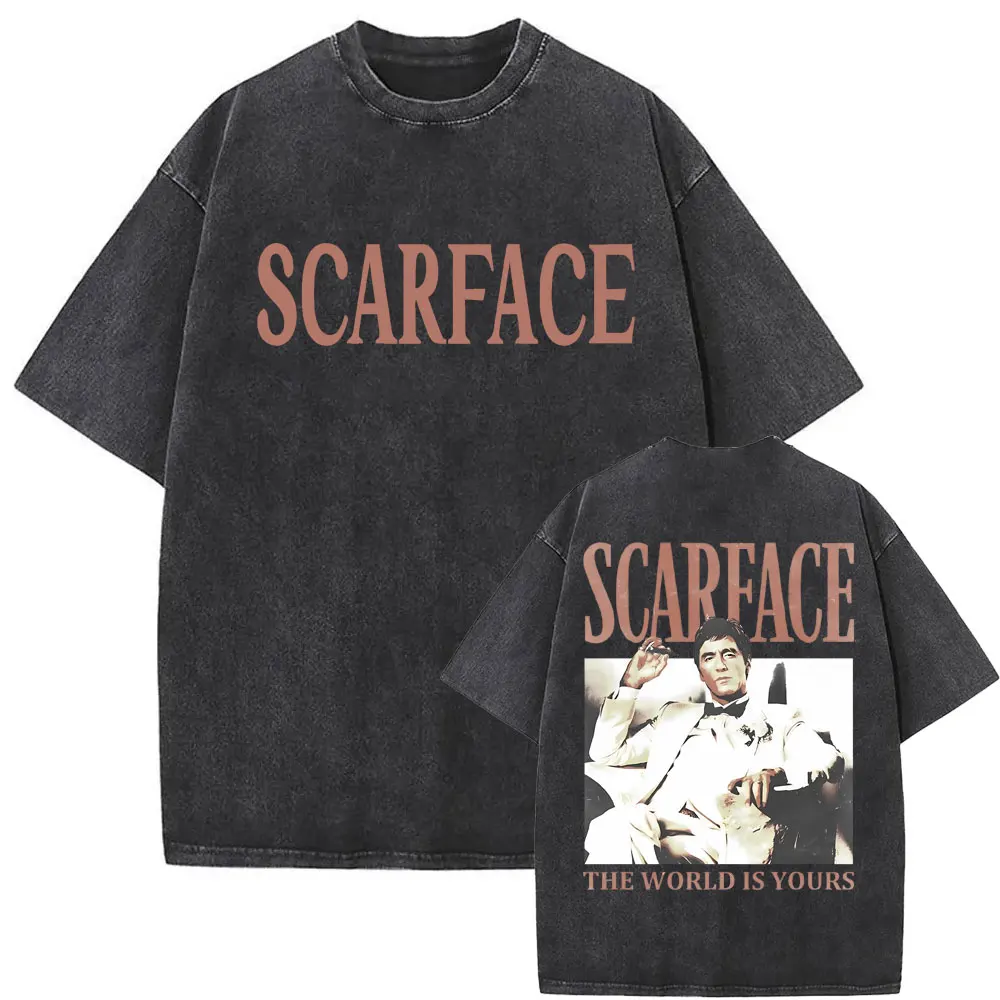 Женская Винтажная Футболка с принтом, с принтом, как Тони Монтана