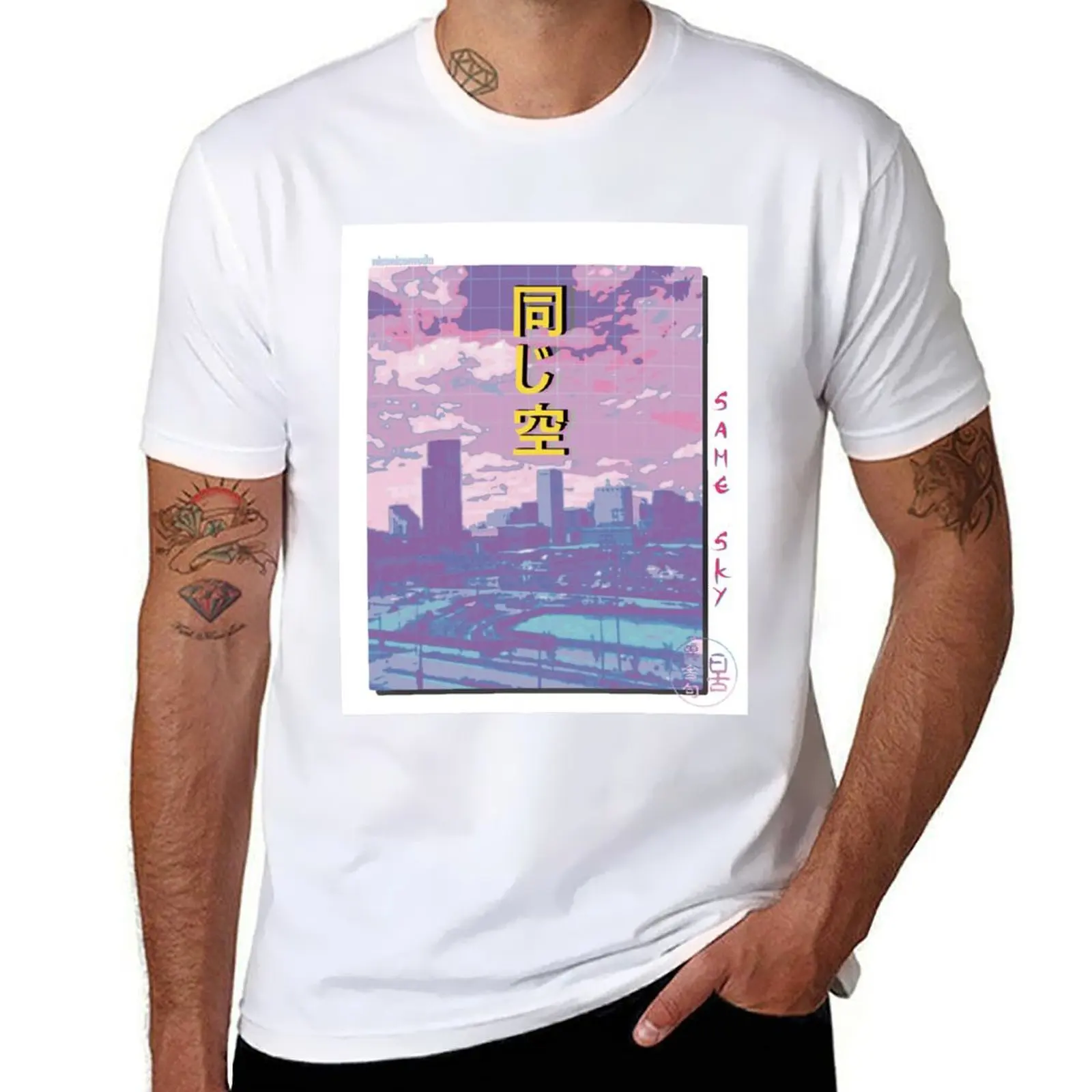 

Same Sky City Pop Art T-Shirt cotton t shirt pack man t shirts for men T-Shirt