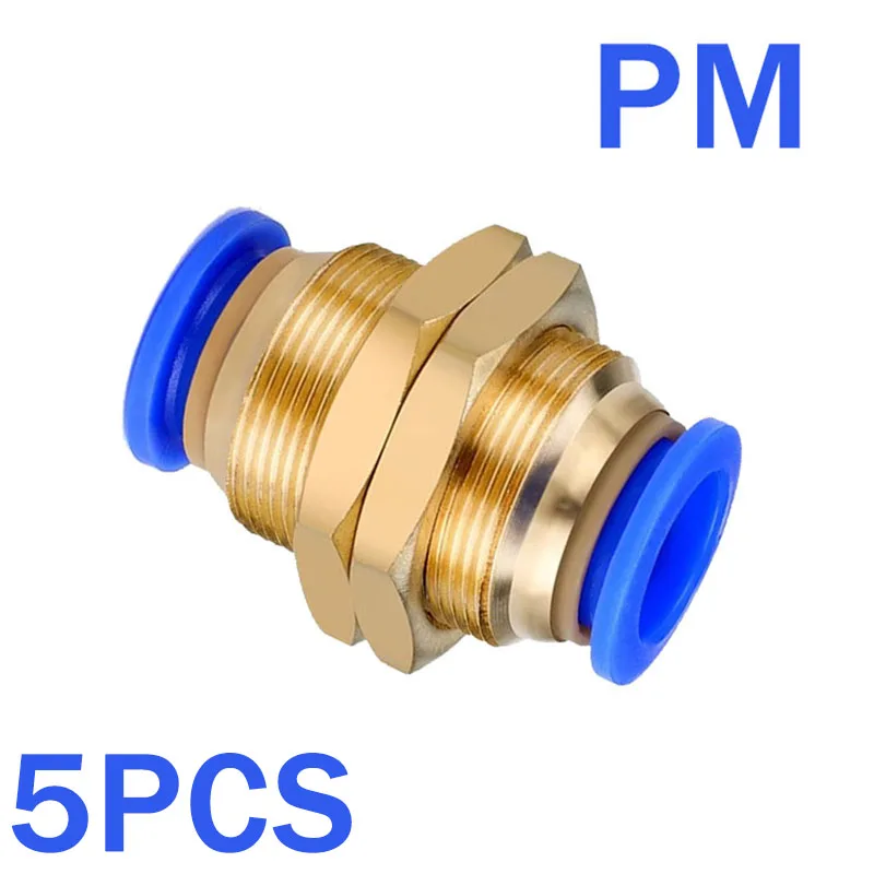 5PCS Pneumatische Fitting Rohr Luft Anschluss Rohr Schnell Release Fitting Push-In Schlauch Kunststoff 4/6/8/10/12mm Luft Schlauch Anschlüsse