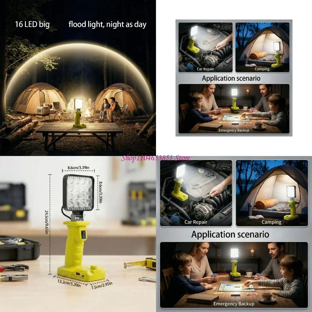 LED Work Light for 18V Battery PBP005 PBP002 PBP005 Flashlight With Over Discharge Protections And Durability Build 
