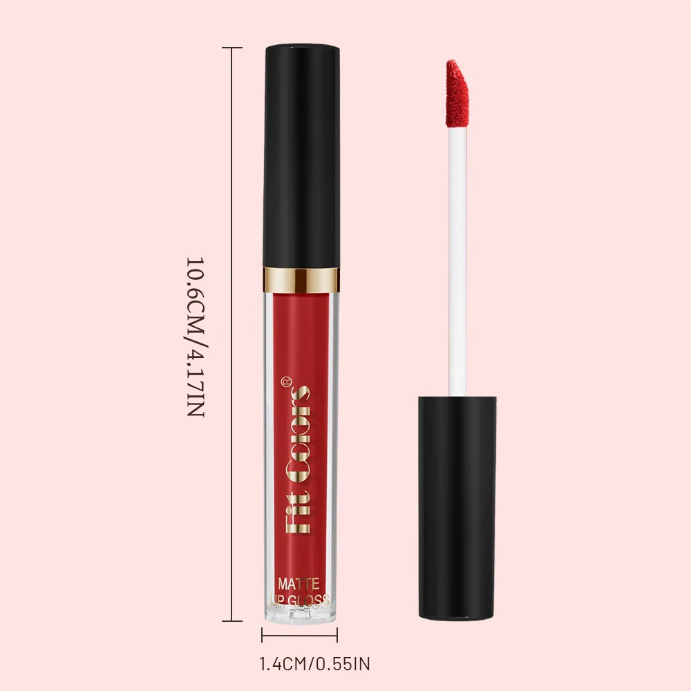 Vernis à lèvres couleur serrure mate, tasse antiadhésive, hydratant, imperméable, couleur longue durée