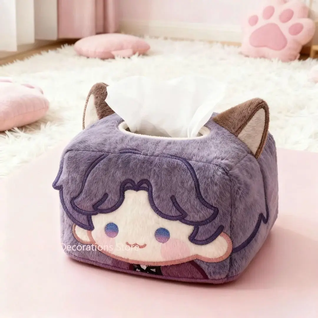 

Anime Love and Deepspace Rafayel Plush Tissue Box Car and Home Storage Bag Desktop Decoration Girl's Birthday Gift