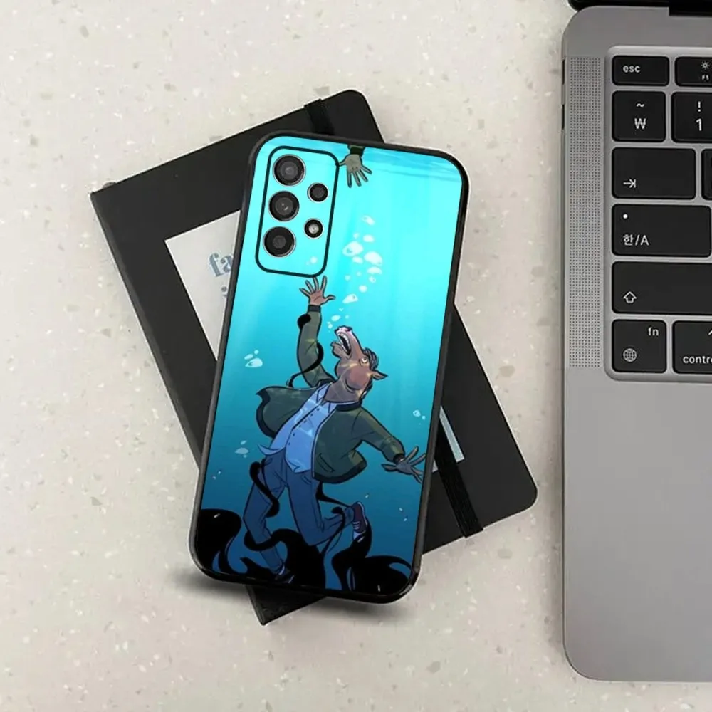 B-Bojack cartoon H-Horseman funny Phone Case For Samsung Galaxy A13,A21s,A22,A31,A32,A52,A53,A71,A80,A91 Soft Black Cover