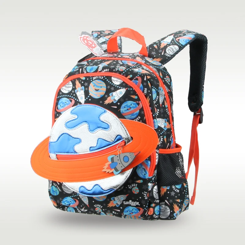 Mochila para crianças, bolsa escolar para menino, Cool Orange Planet, smiggle original da Austrália, venda quente, 14"