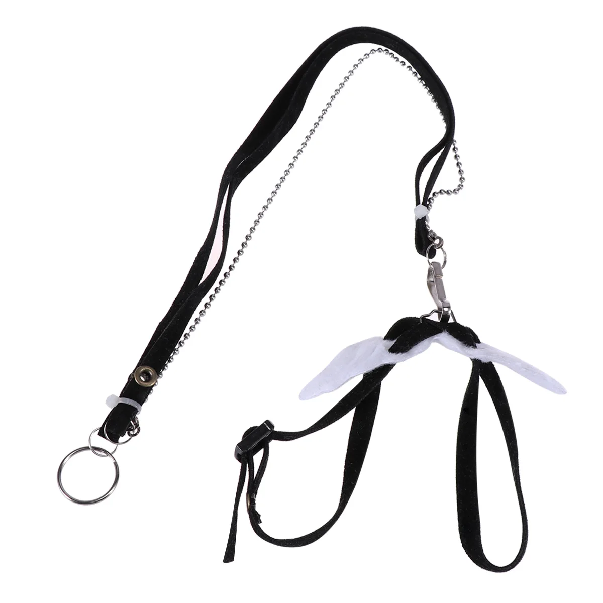 

Lizard Tortoise Harness Adjustable Black Training Reptile Leash Strap Super Soft Belt Small Animals Long Nylon Carabiner Durable