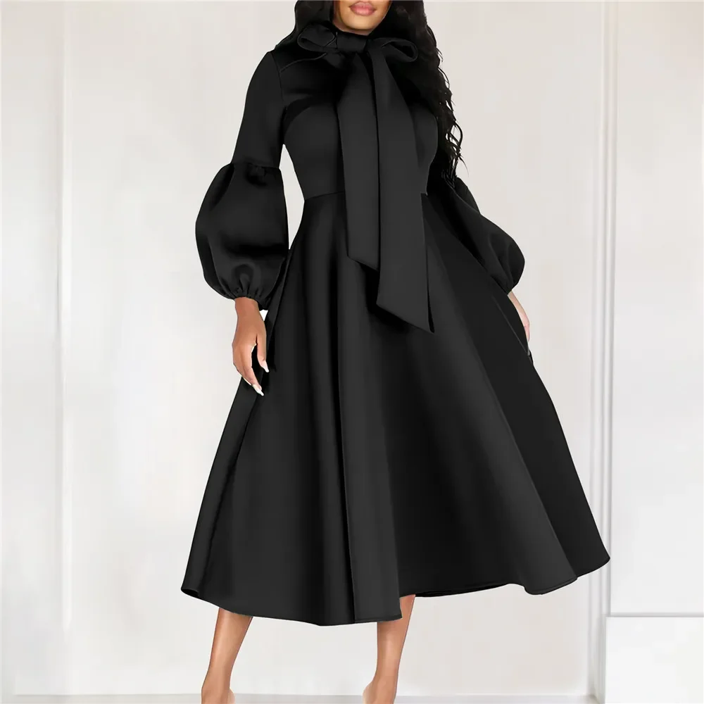 Elegant Maternity Clothing Puff Sleeve Pregnancy Photoshoot Dress For Pregnant Casual Tie Costume Long Women's Evening Clothes