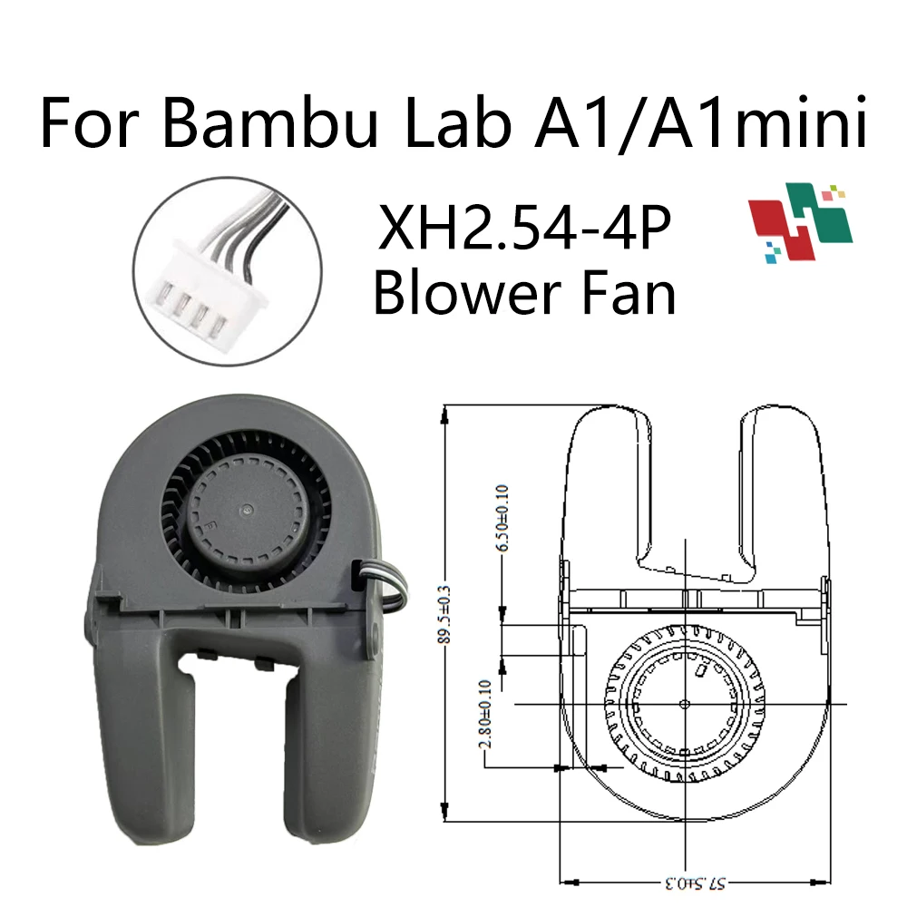 

Bambu-Lab A1 / A1 mini 3D Printer 5015 Component Cooling fan 50X15MM Air-blower for bambulab a1 mini cooler