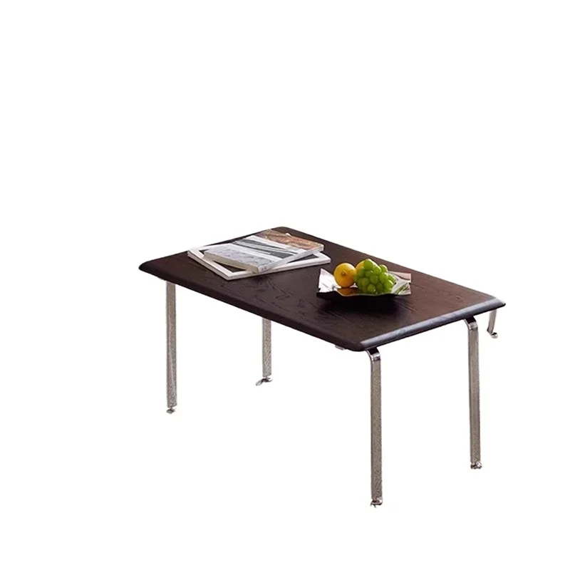 

Household coffee table stainless steel small side table minimalist glass table medieval living room coffee small apartment