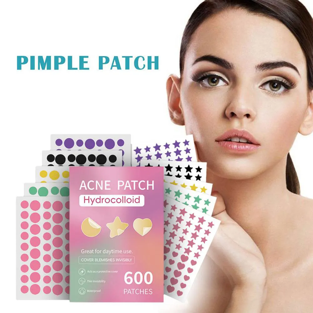 600 st Acne Patches Vijf kleuren Gemengde Ster Puistje Patch Smet Cover Acne Verwijderen Concealer Gezicht Spot Make-Up Tool Huidverzorging sticker
