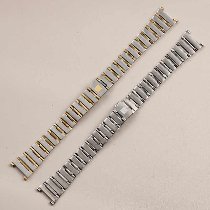 

22*14mm/16*11mm Solid Fine Stainless Steel Watch Strap Fold Buckle Wrist Bracelet For Omega Constellation Watch Accessories
