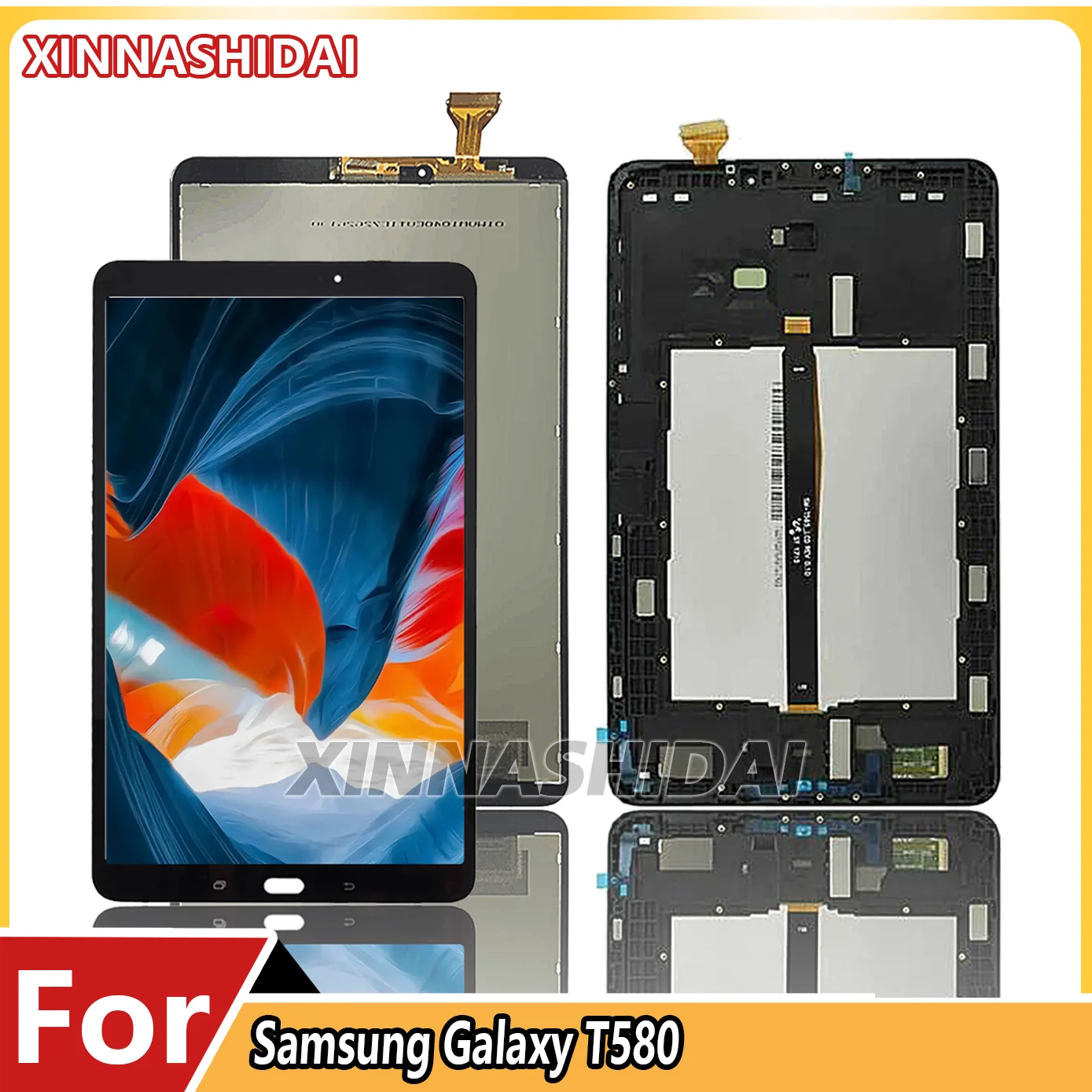 For Samsung Galaxy Tab A 10.1\'\' SM-T580 LCD Display Touch Screen Digitizer Glass Assembly Repair Parts