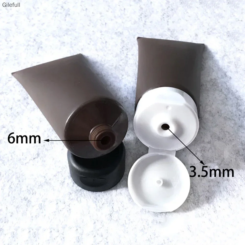 10pc 100ml Matte Brown Plastic Squeeze Bottle Empty 100g Cosmetic Soft Tube Facial Cream Packaging Container Frost Free Shipping