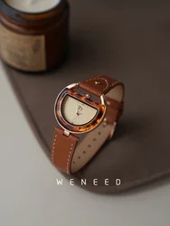 Vintage Watches for Women Light Luxury Leather Senior Sense of Design Ladies Quartz Watch Temperament Women's Watches Relojes