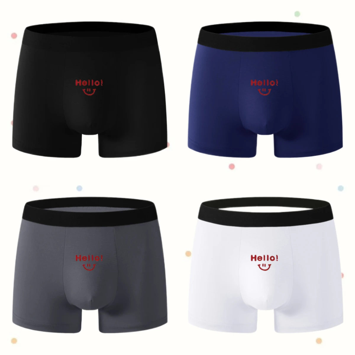

2/4 PCS new close-fitting boxer shorts are a musthave for men black underwear for the summer of 2025 is comfortable High quality