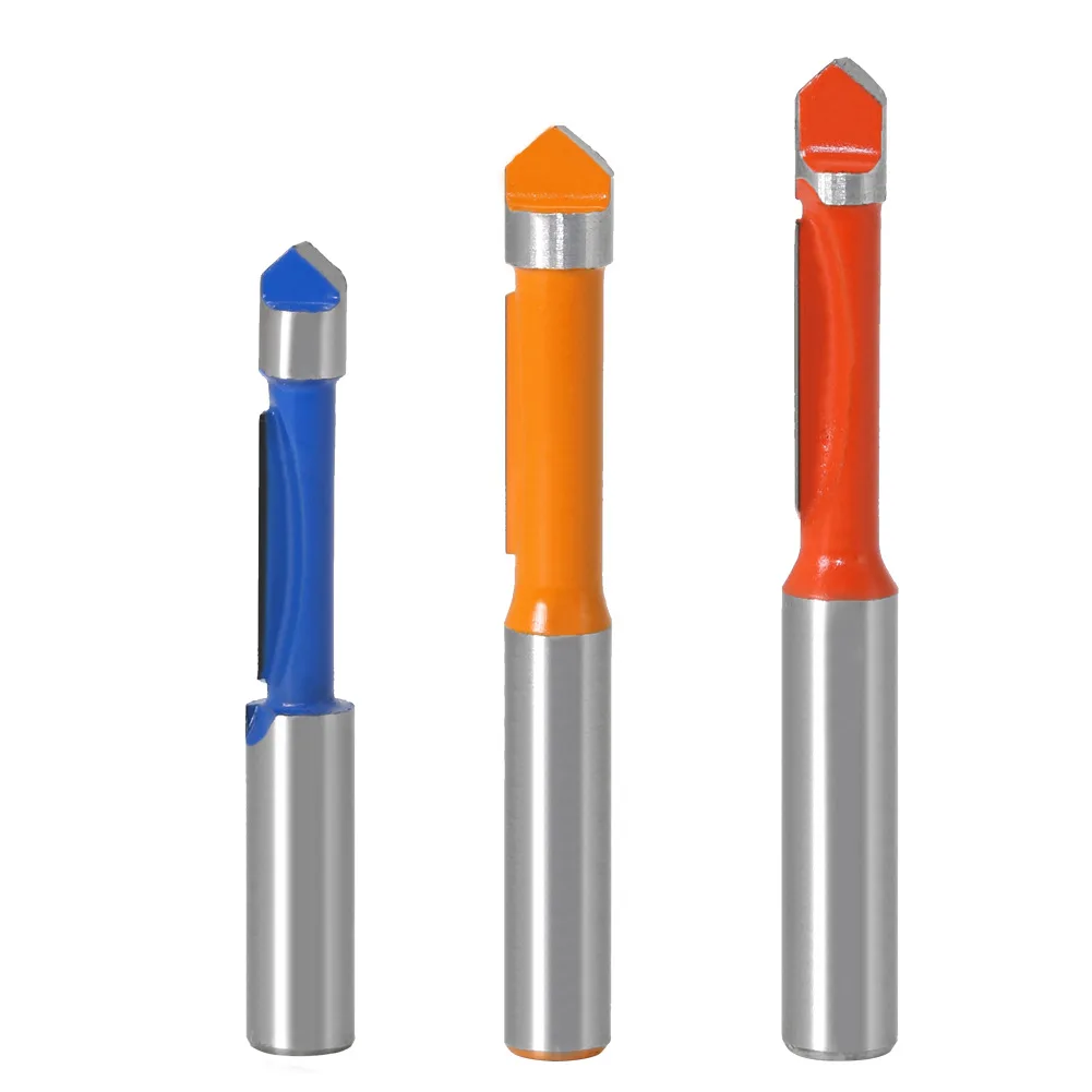 JGZUI 8mm Shank Tenon Router Bit Single Section Cutter Woodworking Joint Grooving Processing Milling Cutter